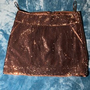 black sequin skirt